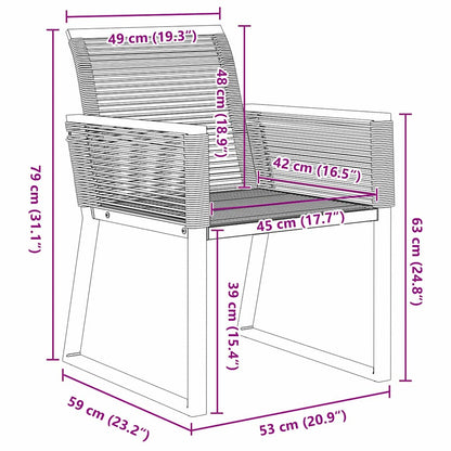 Garden Dining Set 5 pcs Black Powder-Coated Steel