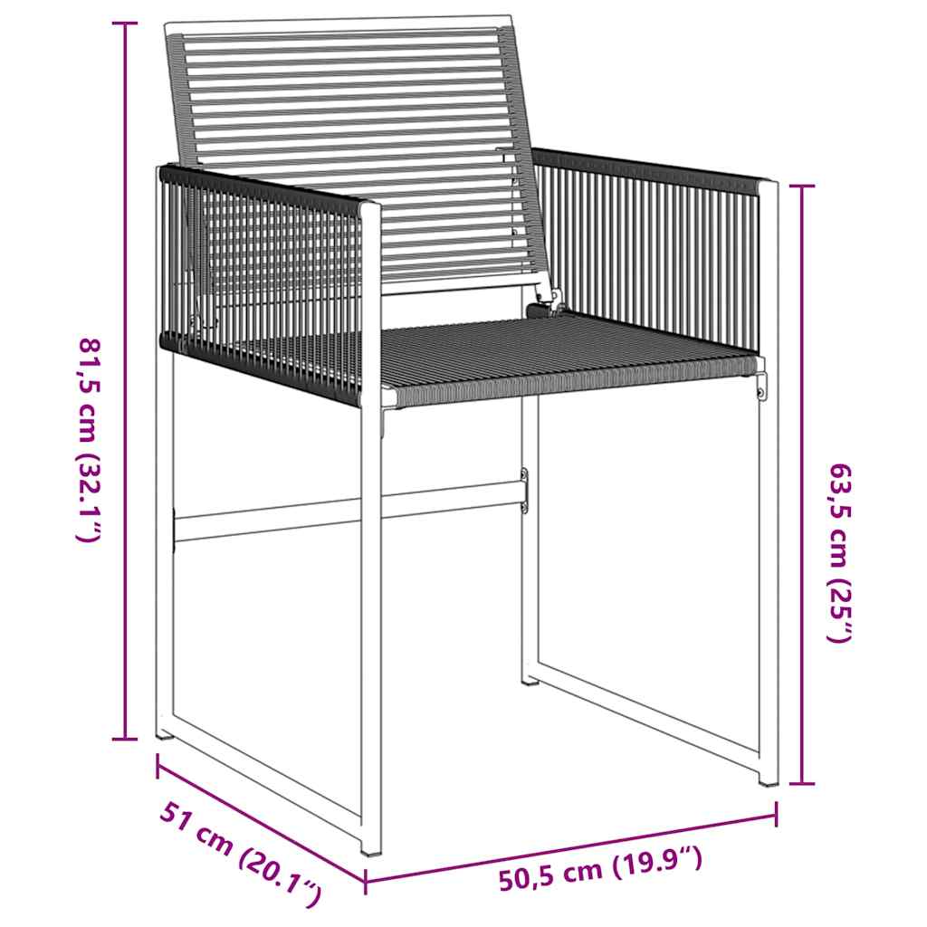 Garden Dining Set 5 pcs Black Powder-Coated Steel