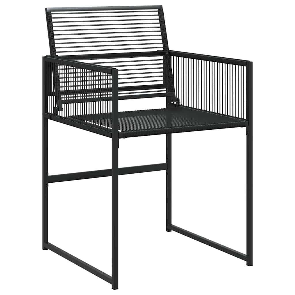 Garden Dining Set 9 pcs Black Poly Rattan
