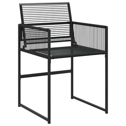 Garden Dining Set 9 pcs Black Poly Rattan