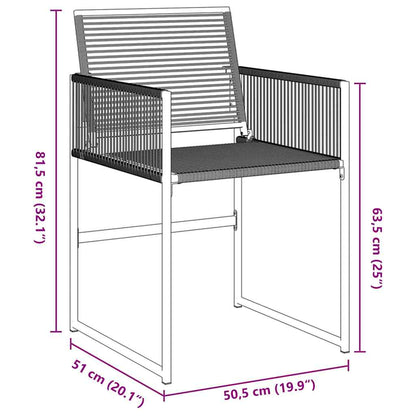 Garden Dining Set 9 pcs Black Poly Rattan