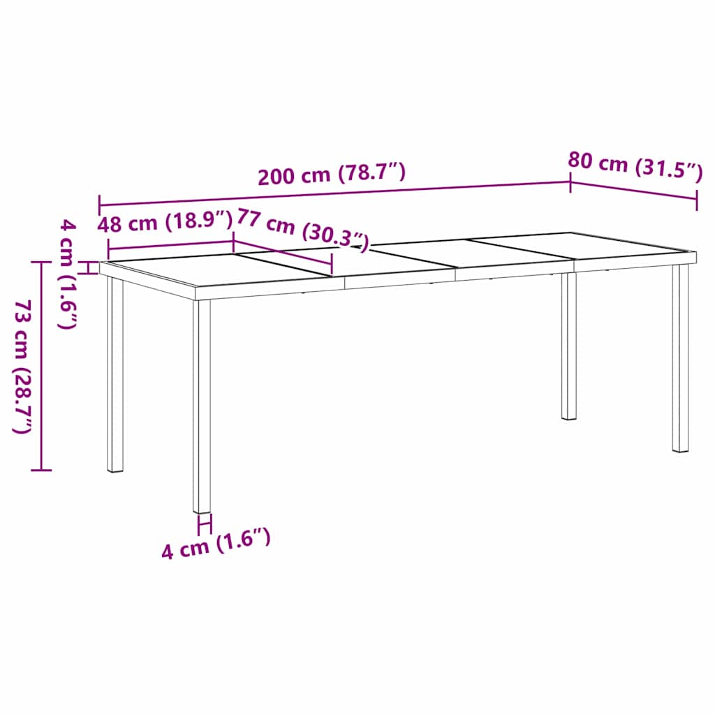 Garden Dining Set Folding 7 pcs Black Powder-Coated Steel
