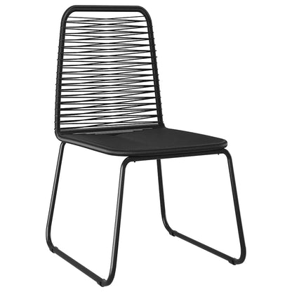 Garden Dining Set 7 pcs Black Powder-Coated Steel