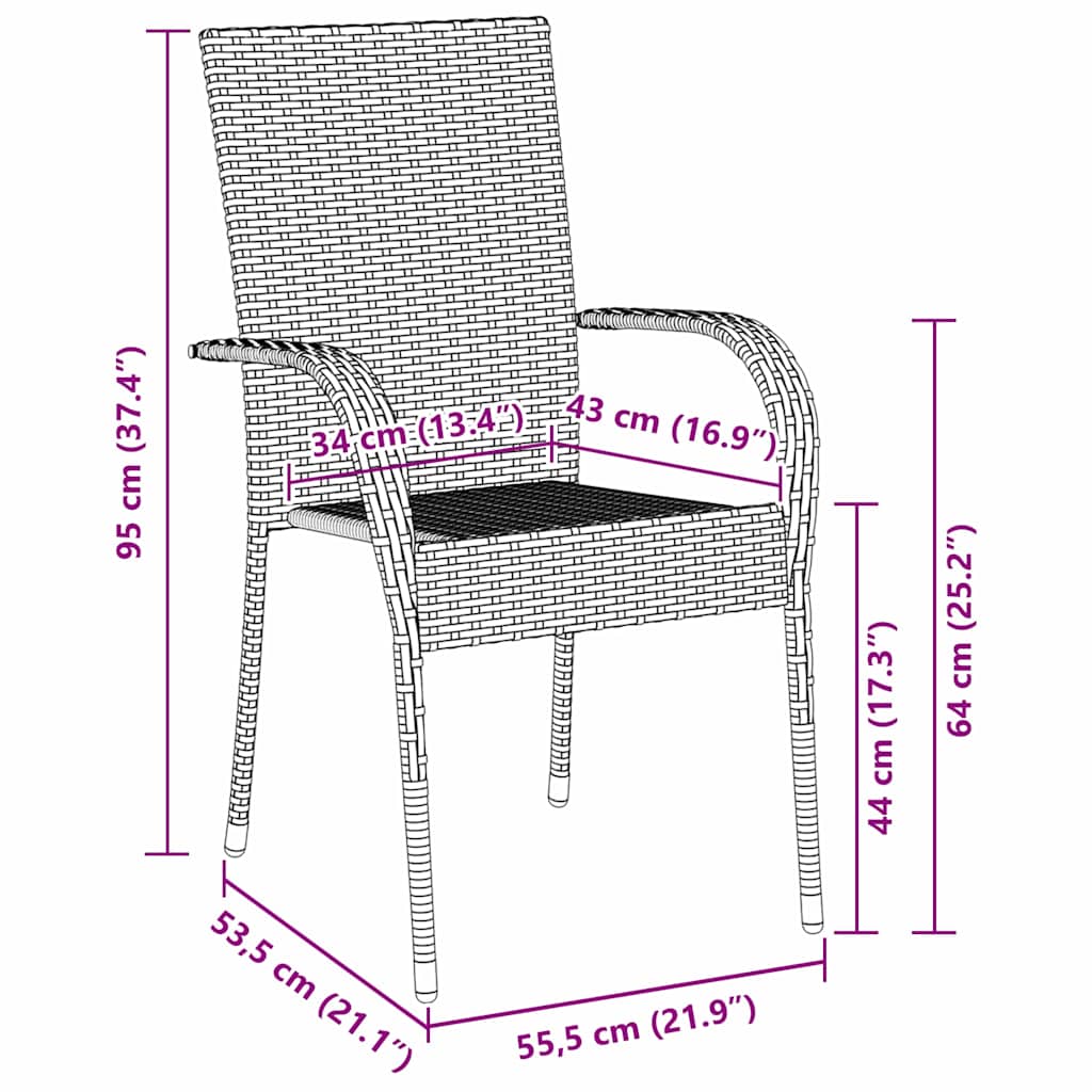 Garden Dining Set 5 pcs Black Powder-Coated Steel