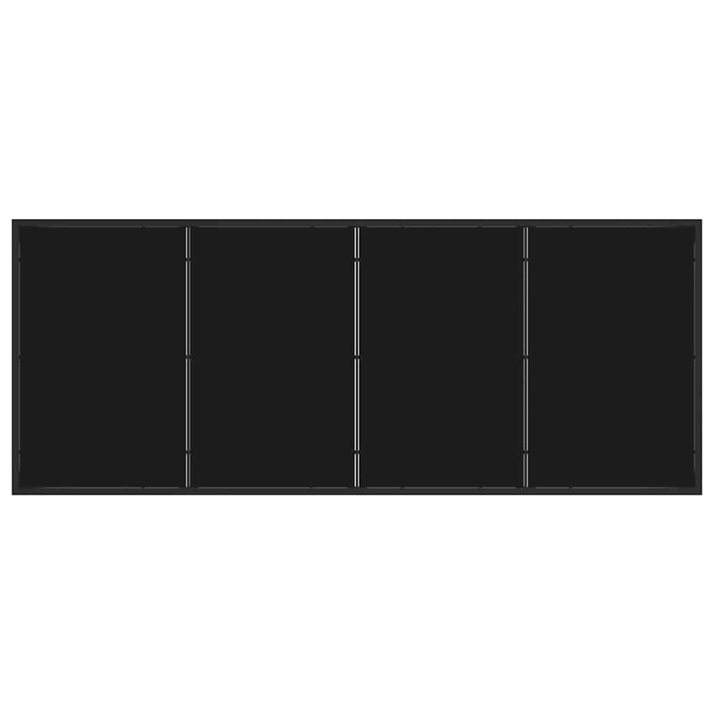 Garden Dining Set 9 pcs Black Powder-Coated Steel