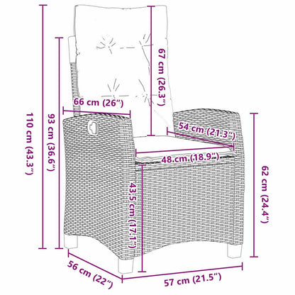 Garden Dining Set with Cushion 9 pcs Grey Poly Rattan