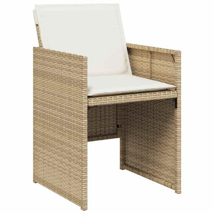 Garden Dining Set 5 pcs Beige Poly Rattan