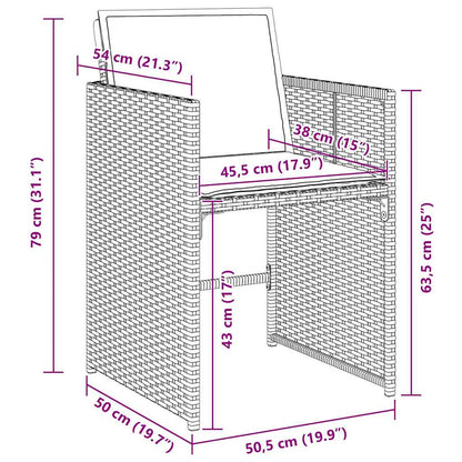 Garden Dining Set 5 pcs Black Poly Rattan