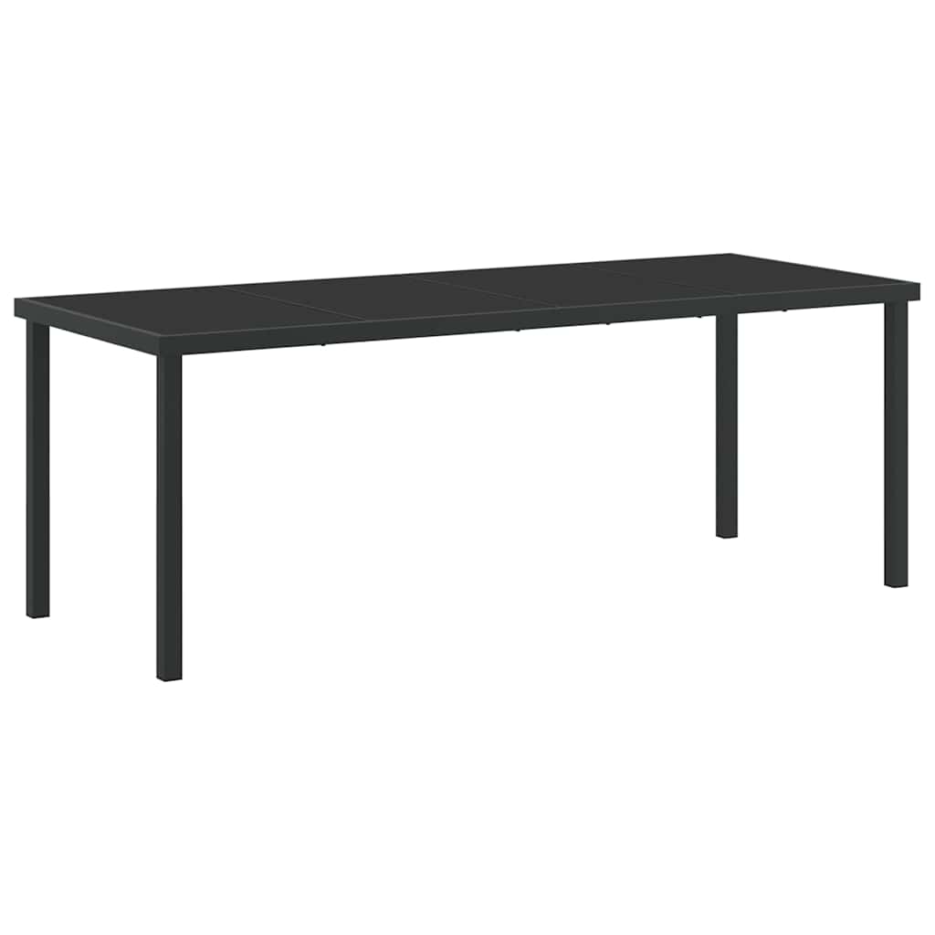 Garden Dining Set 9 pcs Black Poly Rattan
