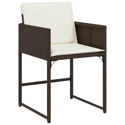 Garden Dining Set 9 pcs Brown Poly Rattan