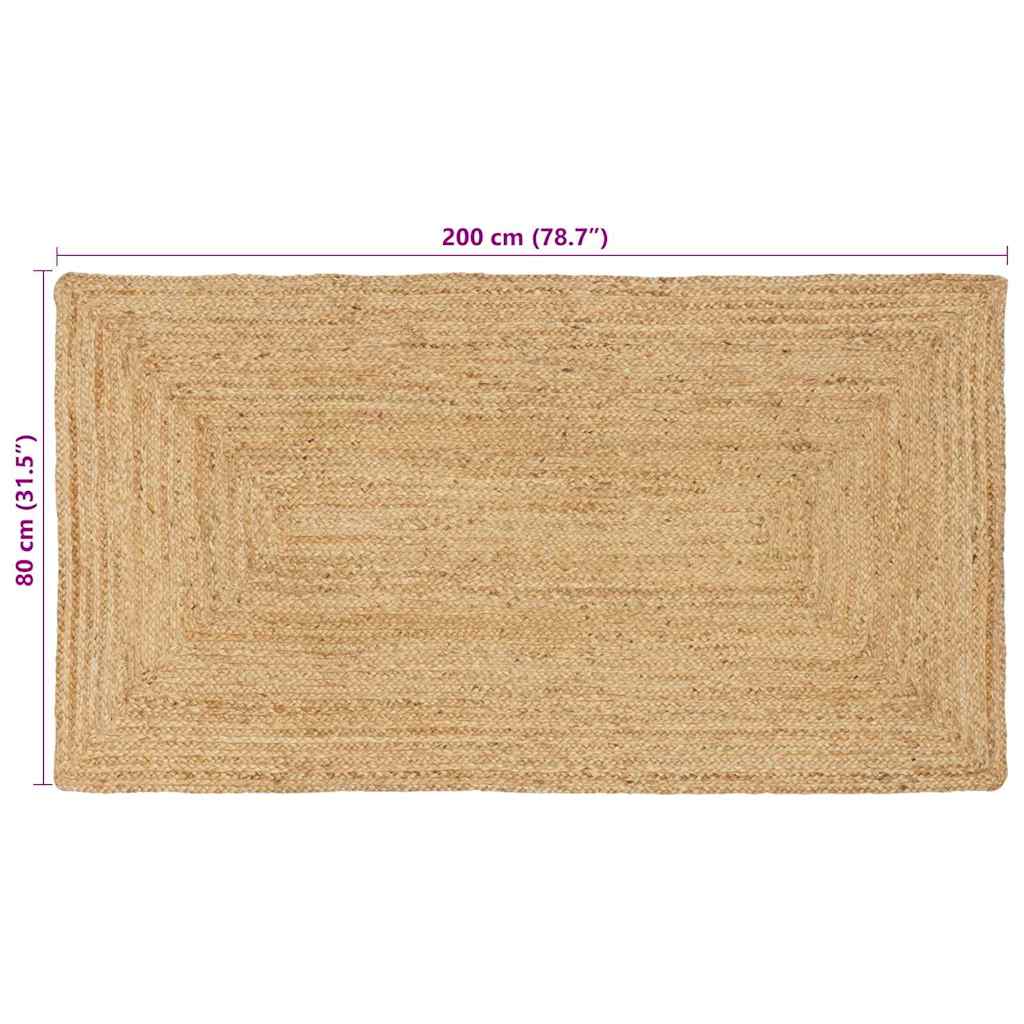 Area Rugs Natural 80 x 200 cm Jute