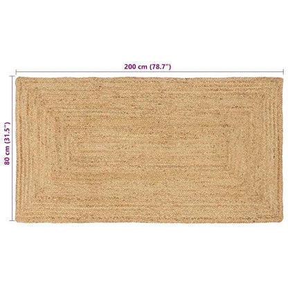 Area Rugs Natural 80 x 200 cm Jute