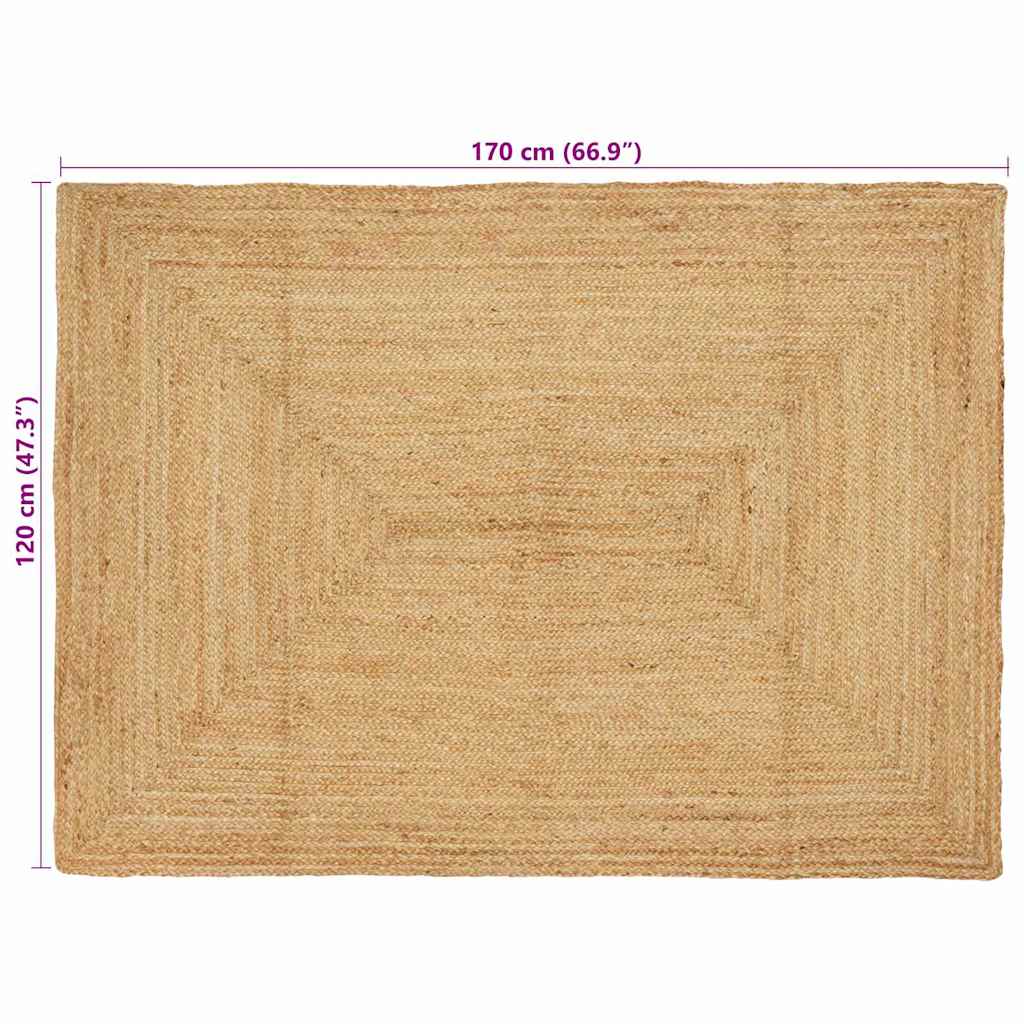 Area Rugs Natural 120 x 170 cm Jute