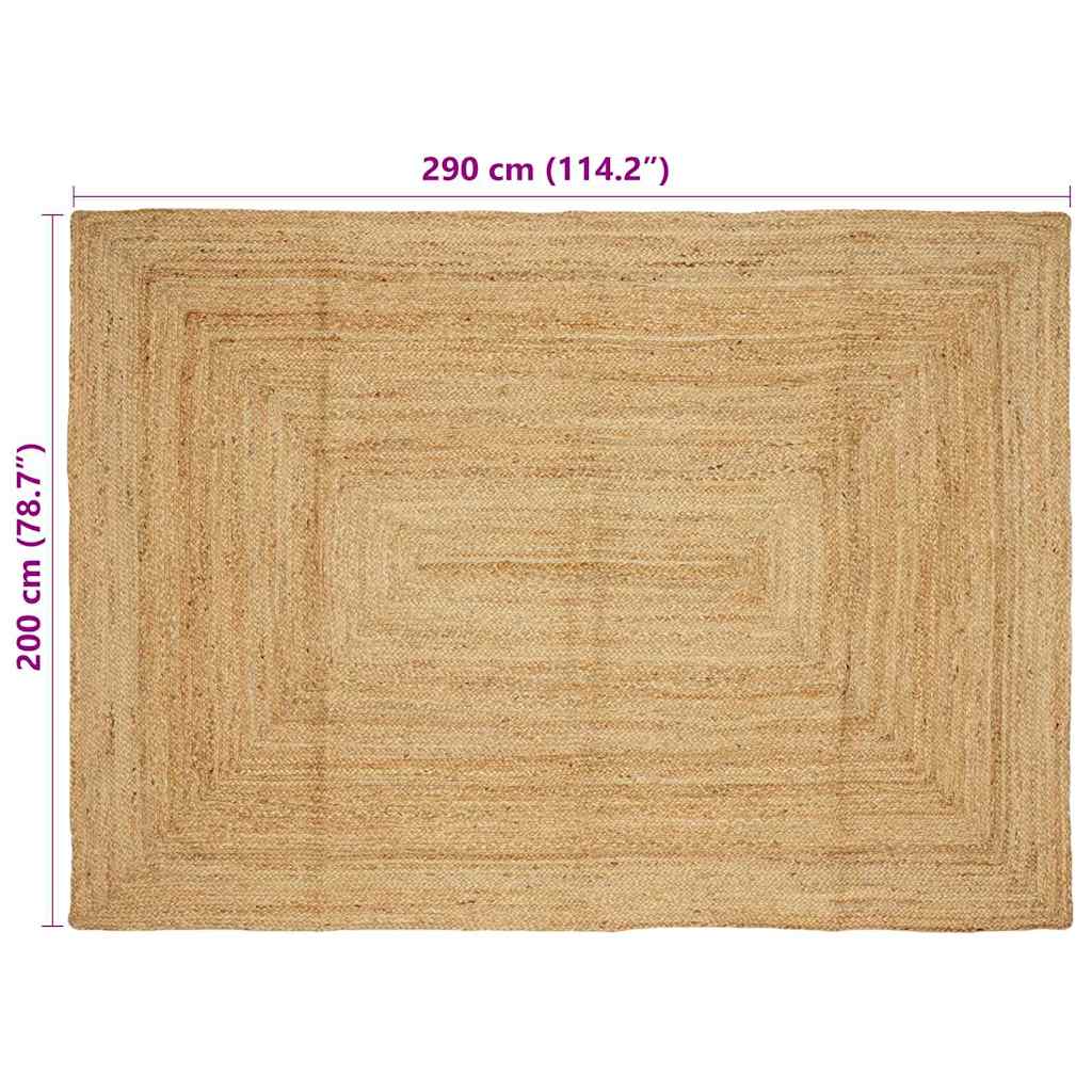 Area Rugs Natural 200 x 290 cm Jute