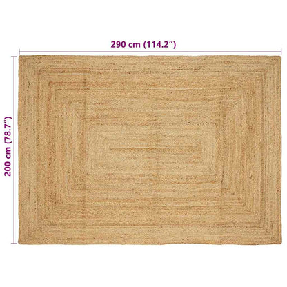 Area Rugs Natural 200 x 290 cm Jute
