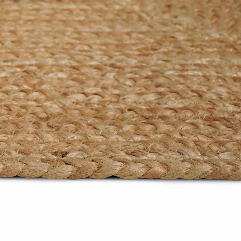 Area Rug Beige 240 x 240 cm Jute