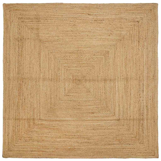 Area Rug Beige 240 x 240 cm Jute