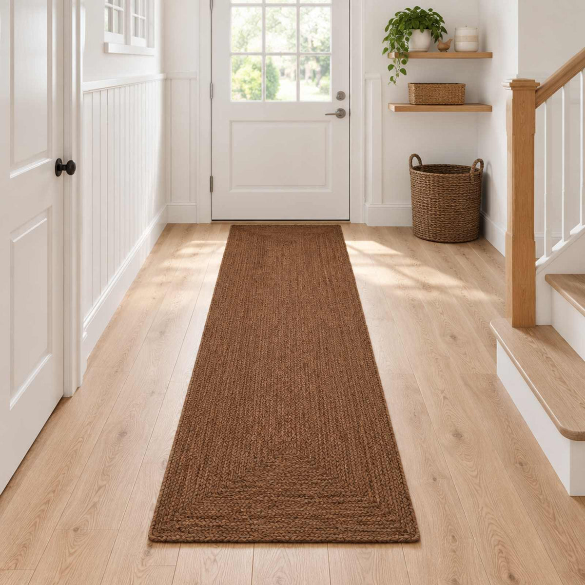 Area Rug Grey 60 x 300 cm Jute