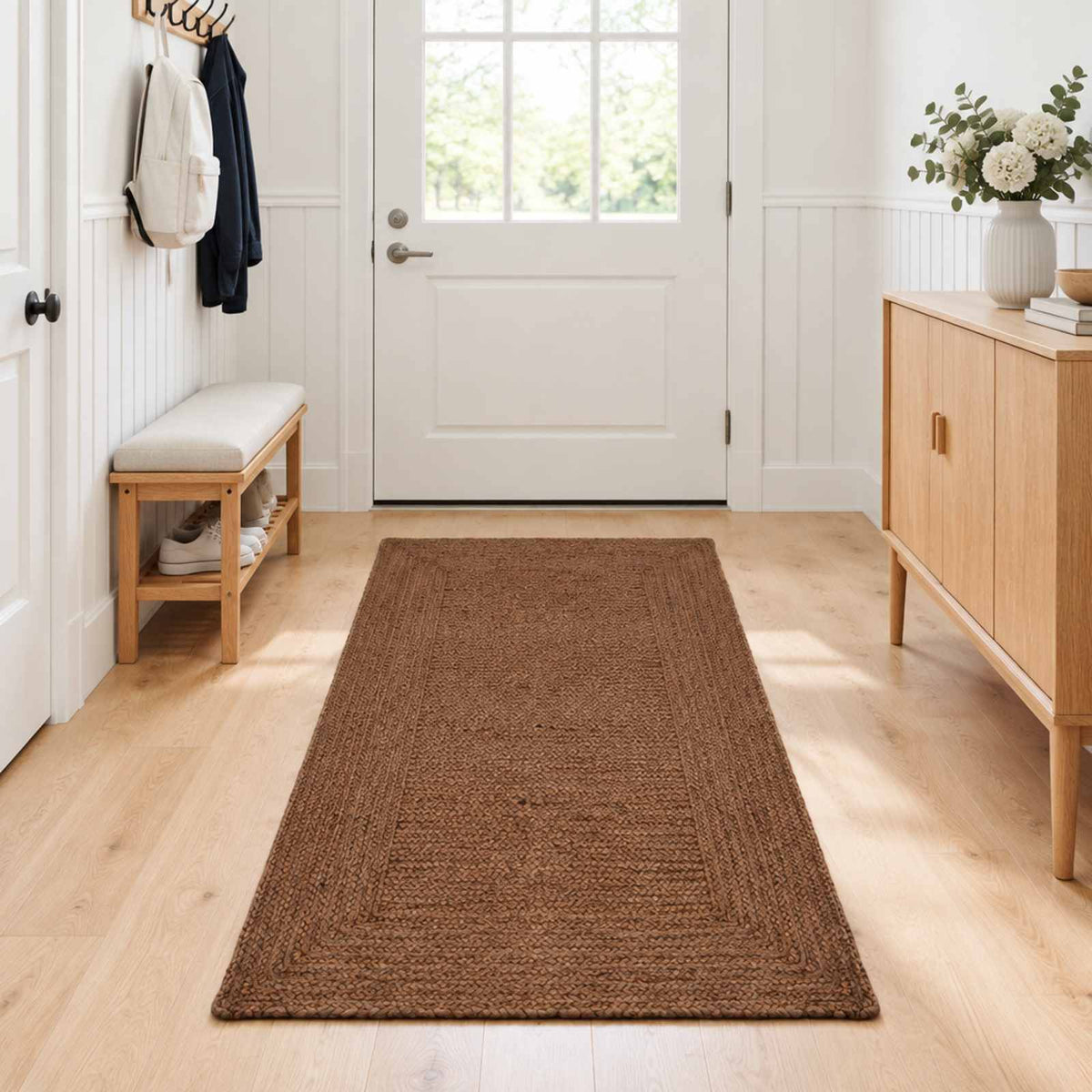 Area Rug Grey 80 x 200 cm Jute