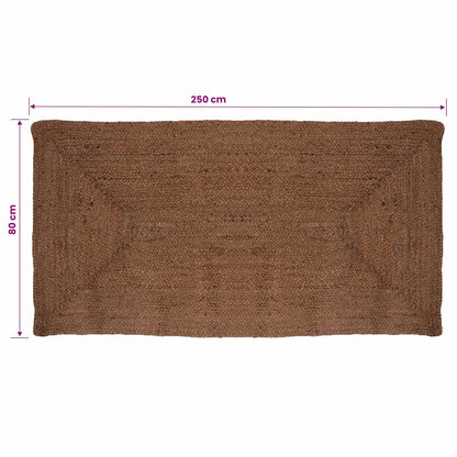 Area Rug Grey 80 x 250 cm Jute