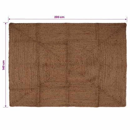Area Rug Grey 140 x 200 cm Jute