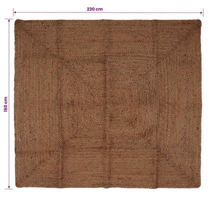 Area Rug Grey 160 x 230 cm Jute