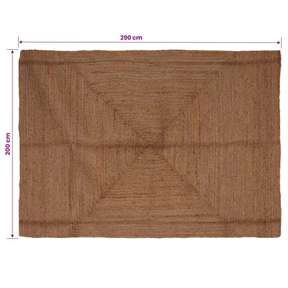 Area Rug Grey 200 x 290 cm Jute