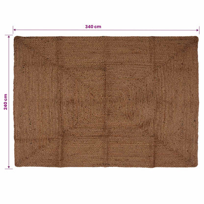 Area Rug Grey 240 x 340 cm Jute