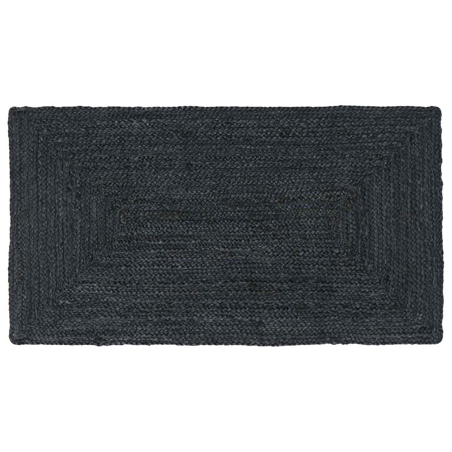 Area Rugs Rectangular Dark Grey 60 x 110 cm Jute