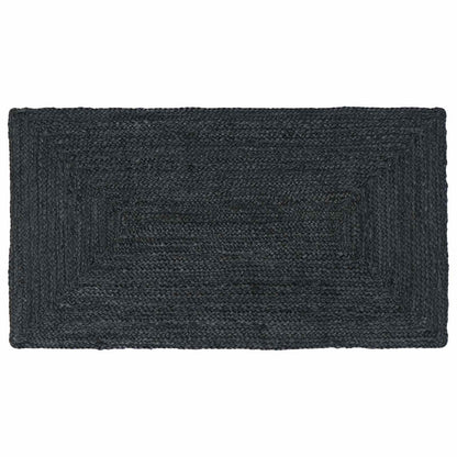 Area Rugs Rectangular Dark Grey 60 x 110 cm Jute