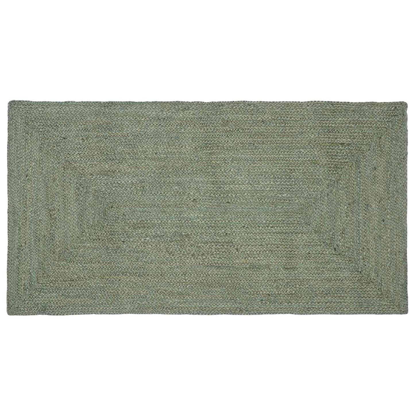 Area Rugs Rectangular Olive Green 60 x 110 cm Jute