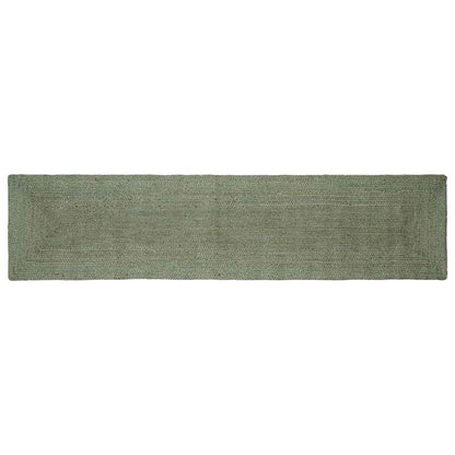 Area Rugs Rectangular Olive Green 60 x 200 cm Jute