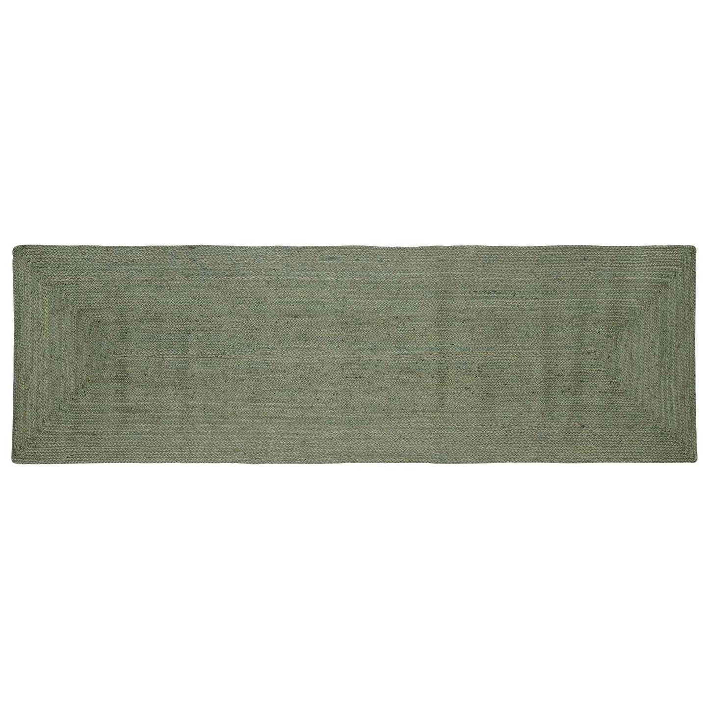 Area Rugs Rectangular Olive Green 80 x 250 cm Jute