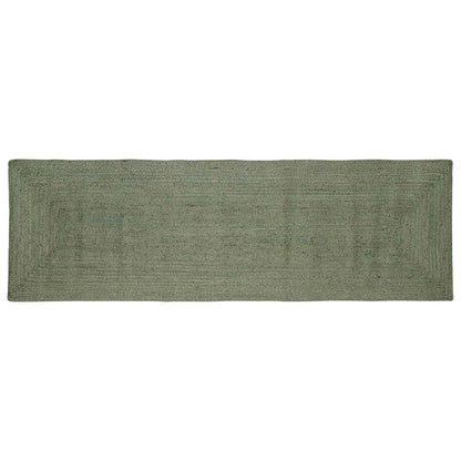 Area Rugs Rectangular Olive Green 80 x 250 cm Jute