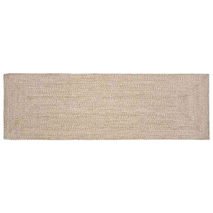 Area Rugs Natural and White 60 x 250 cm Jute