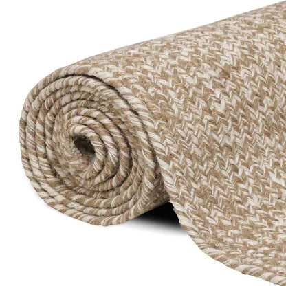 Area Rugs Natural and White 80 x 150 cm Jute