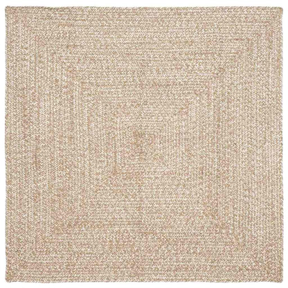 Area Rugs Natural and White 120 x 120 cm Jute