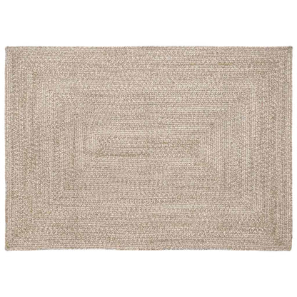 Area Rugs Natural and White 140 x 200 cm Jute