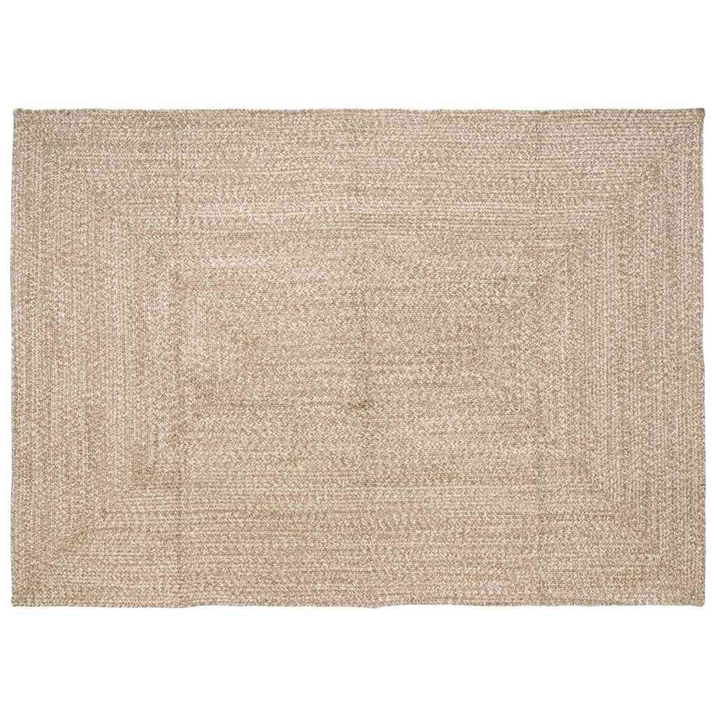 Area Rugs Natural and White 240 x 340 cm Jute