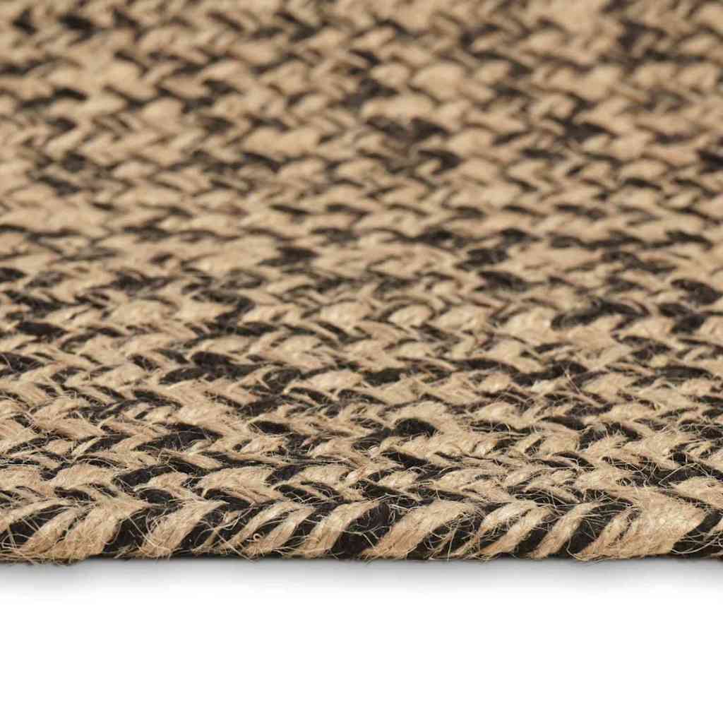 Area Rugs Natural and Black 80 x 150 cm Jute