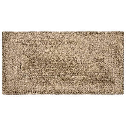 Area Rugs Natural and Black 80 x 150 cm Jute