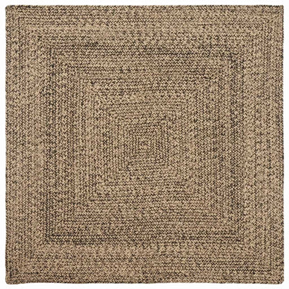Area Rugs Natural and Black 160 x 160 cm Jute