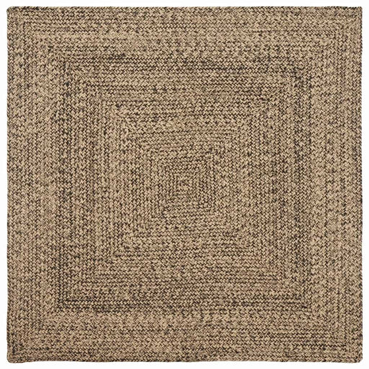 Area Rugs Natural and Black 160 x 160 cm Jute