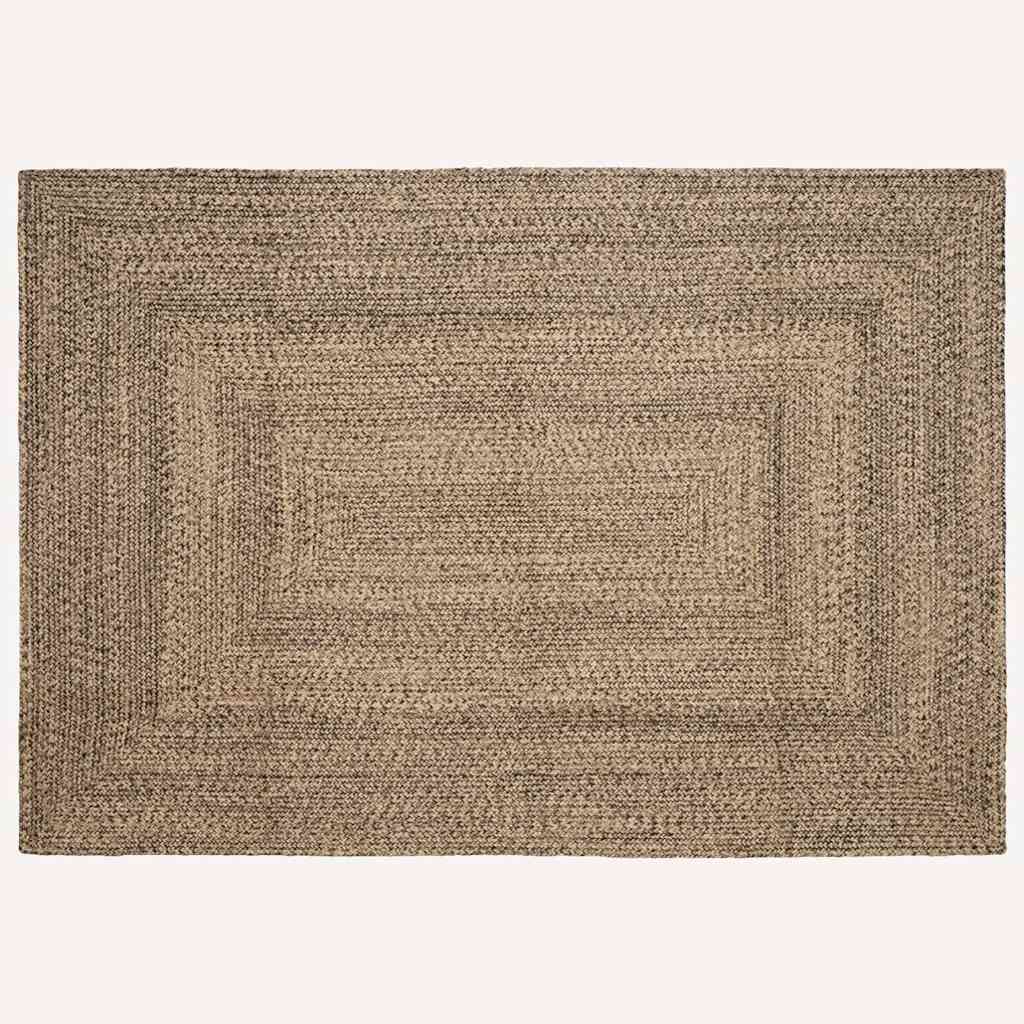 Area Rugs Natural and Black 160 x 230 cm Jute