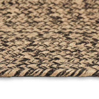 Area Rugs Natural and Black 200 x 290 cm Jute