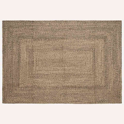 Area Rugs Natural and Black 240 x 340 cm Jute