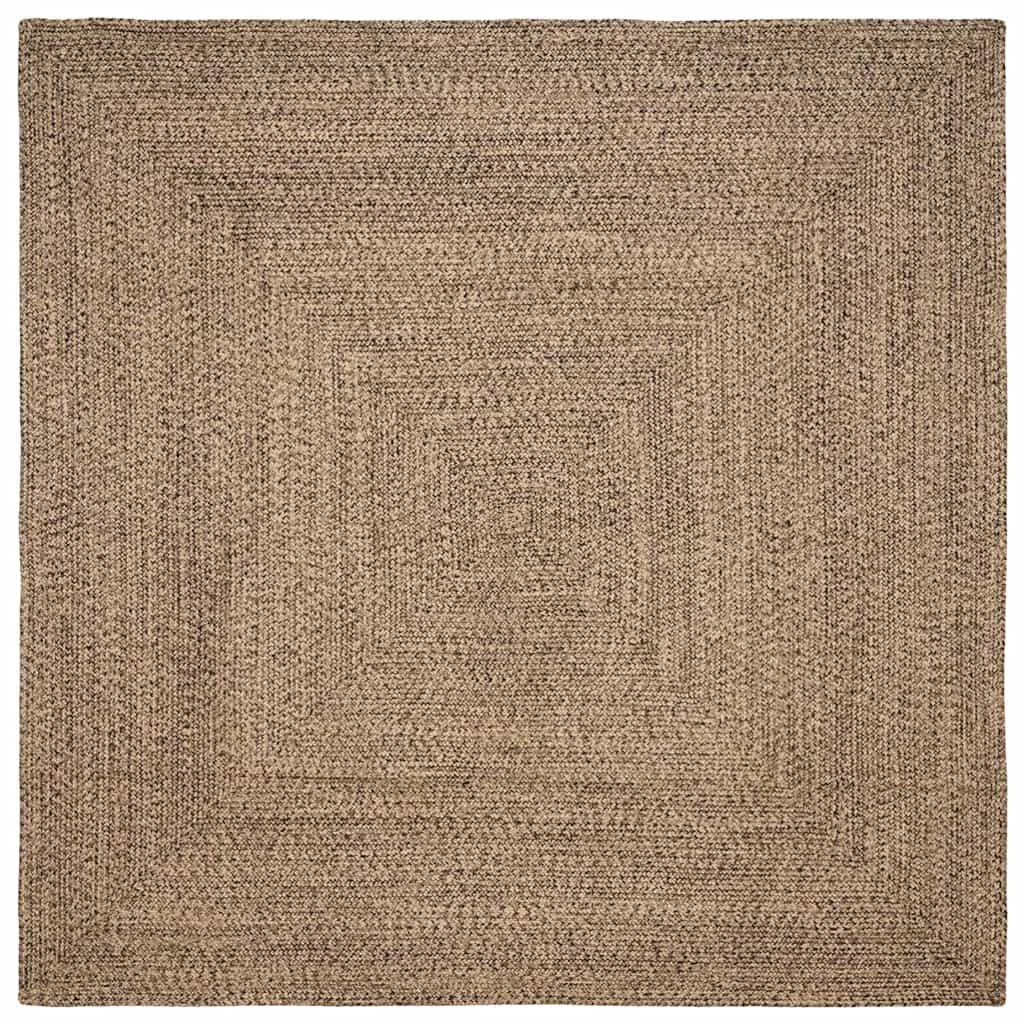 Area Rugs Natural and Black 300 x 300 cm Jute