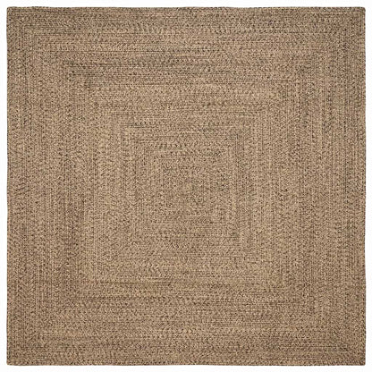 Area Rugs Natural and Black 300 x 300 cm Jute