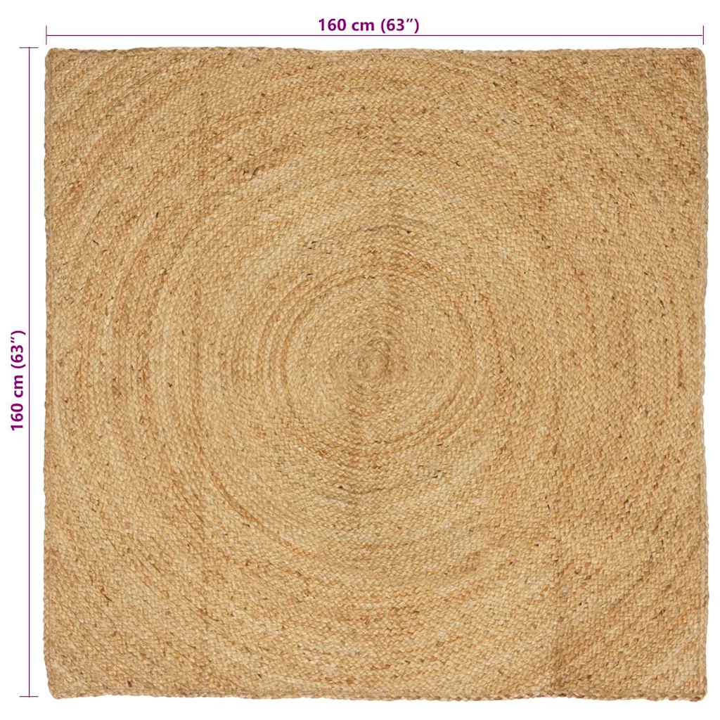 Area Rugs Natural 160 x 160 cm Jute