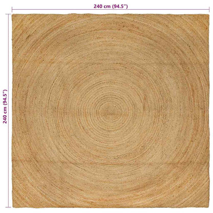 Area Rugs Natural 240 x 240 cm Jute